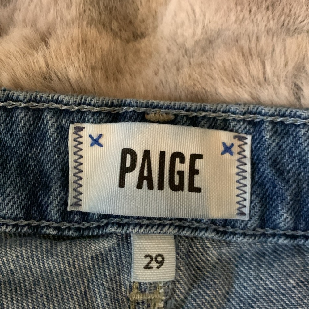 🎉6X HP🎉 PAIGE Noella Destructed Cropped Straight Leg Jeans - Picture 9 of 9